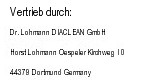 Dr. Lohmann DIACLEAN GmbH Horst Lohmann Oespeler Kirchweg 10 443